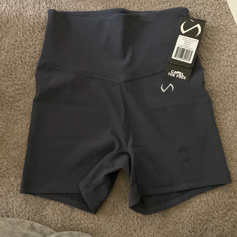 TLF ribbed high waisted shorts